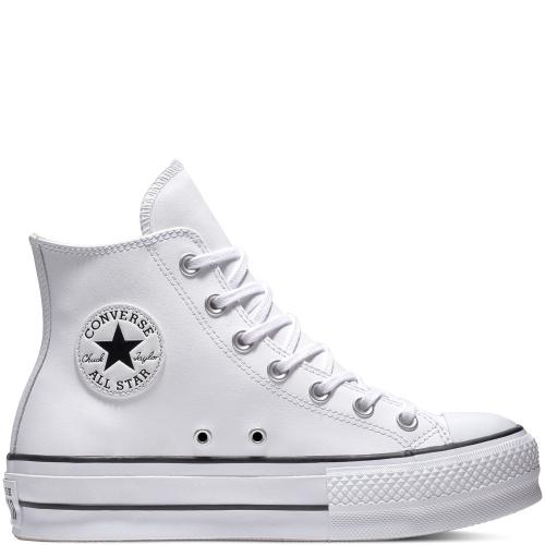 CONVERSE CHUK TAYLOR ALL STAR BOTA PLATAFORMA PIEL 561676C BLANCAS 1