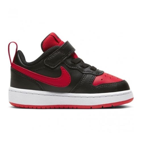 NIKE COURT BOROUGH LOW 2 (TDV) ZAPATILLA NIÑO BQ5453 007 NEGRA Y ROJA 1