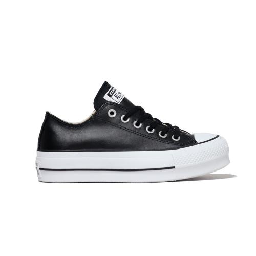 CONVERSE CHUCK TAYLOR ALL STAR LIFT CLEAM PLATAFORMA MUJER 561681C NEGRAS PIEL 1