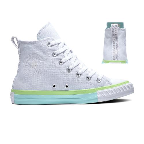 CONVERSE CHUCK TYLOR ALL STAR BOTA BLANCA Y VERDE A00543C 1