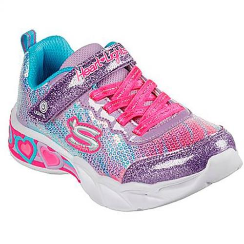 ZAPATILLAS SKECHERS SWEETHEART LUCES NIÑA 302313LPKMT ROSA 1