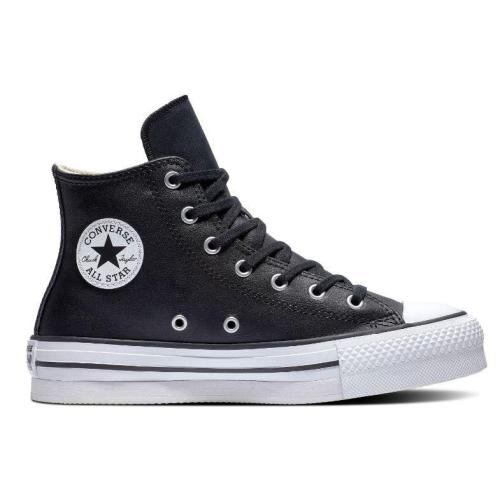 CONVERSE BOTA PLATAFORMA JUNIOR ALL STAR A02485C NEGRAS PIEL 1