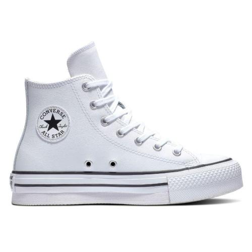 CONVERSE BOTA PLATAFORMA JUNIOR ALL STAR A02486C BLANCA PIEL 1