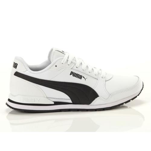 PUMA ST RUNNER v3 L PIEL HOMBRE 384855 09  BLANCA Y NEGRA 1