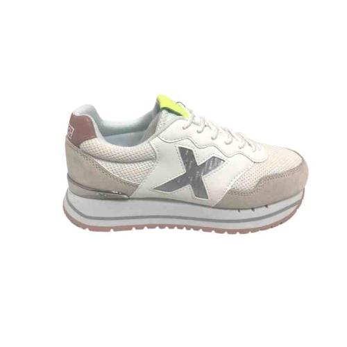 ZAPATILLA MUNICH DASH SKY 10 MUJER 1699010 BLANCA Y ROSA 1