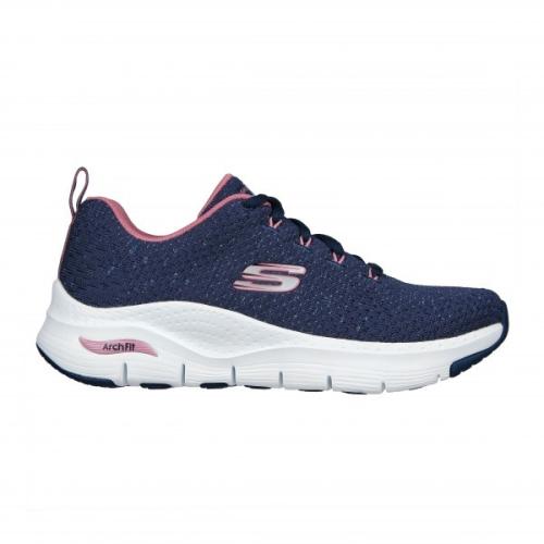 SKECHERS MUJER ARCH FIT 149713 NVPK AZUL MARINO 1