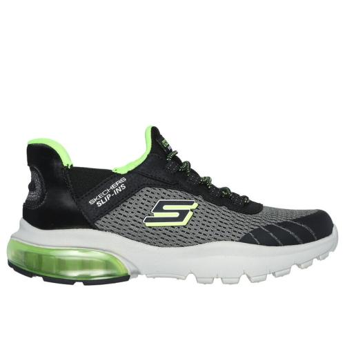 SKECHERS RAZOR AIR HYPER SLIP-INS NIÑO 403839L/CCBK NEGRA Y VERDE 1