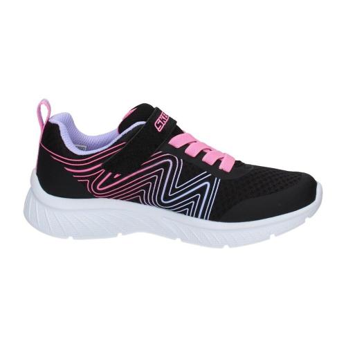 ZAPATILLA SKECHERS NIÑA MICROSPEC 303535L BKMT NEGRA Y ROSA 1