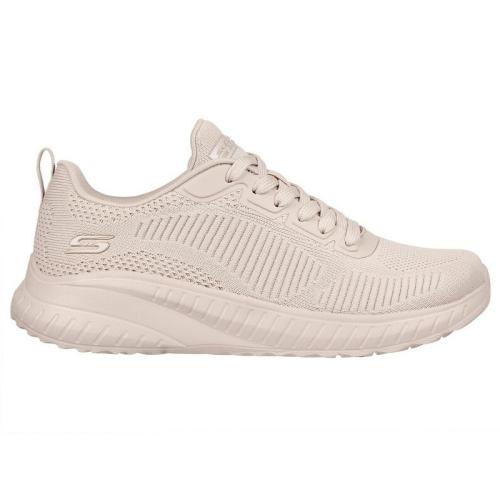 ZAPATILLA SKECHERS MUJER BOBS  SPORT SQUAD BEIGE 117209 1